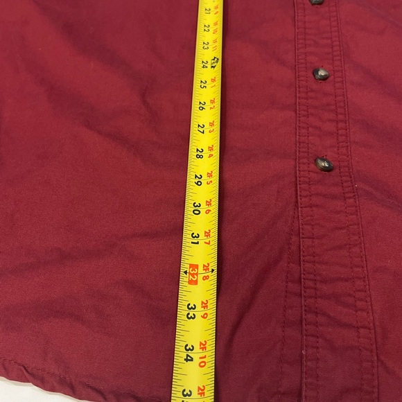 Lakin Mckey Long Sleeved Maroon Red Button Up Shirt Men Size 3XLT - Picture 14 of 16